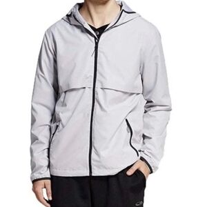 C9 CHAMPION men's Small Venture Dry Full Zip Hooded Jacket Windbreaker Gray